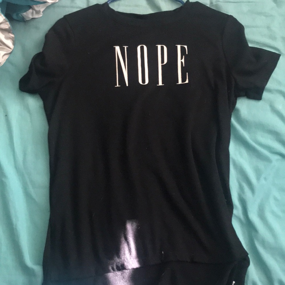 black t-shirt